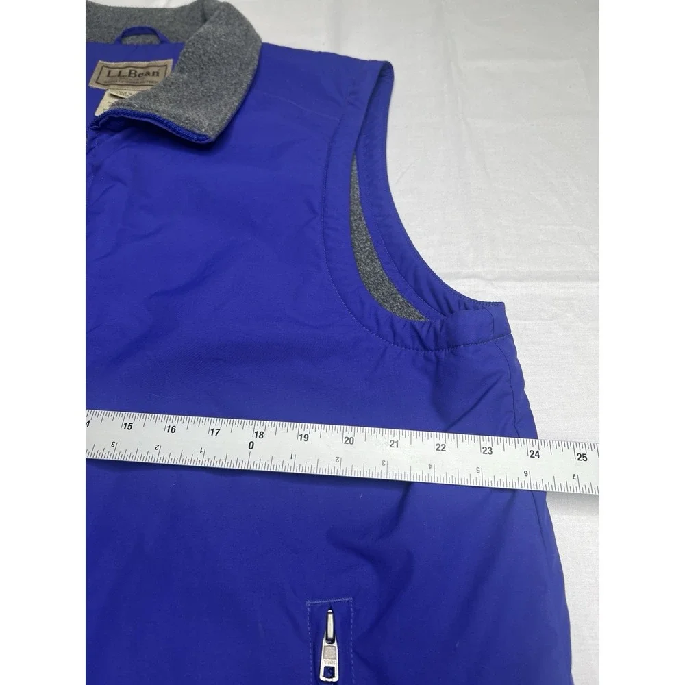 LL Bean Lined‎ Zip Vest Outdoor Cobalt Blue / Purple Men's Large Tall